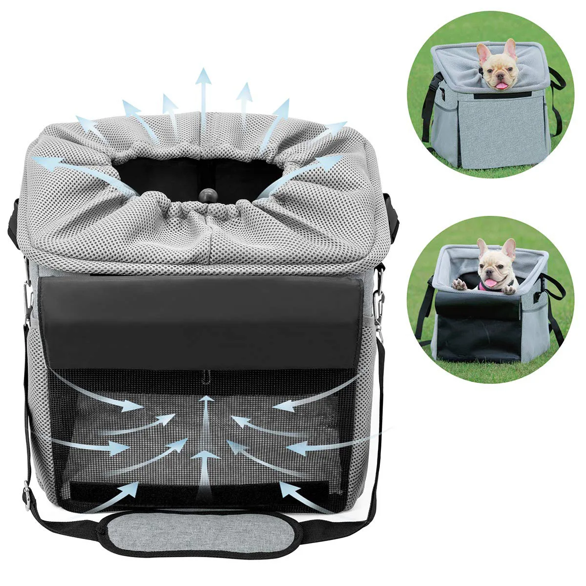 Swivel Anti-Twist Hardware in Custom Pet Carrier Des - detail view supplied by QUANZHOU JUNYUAN BAGS