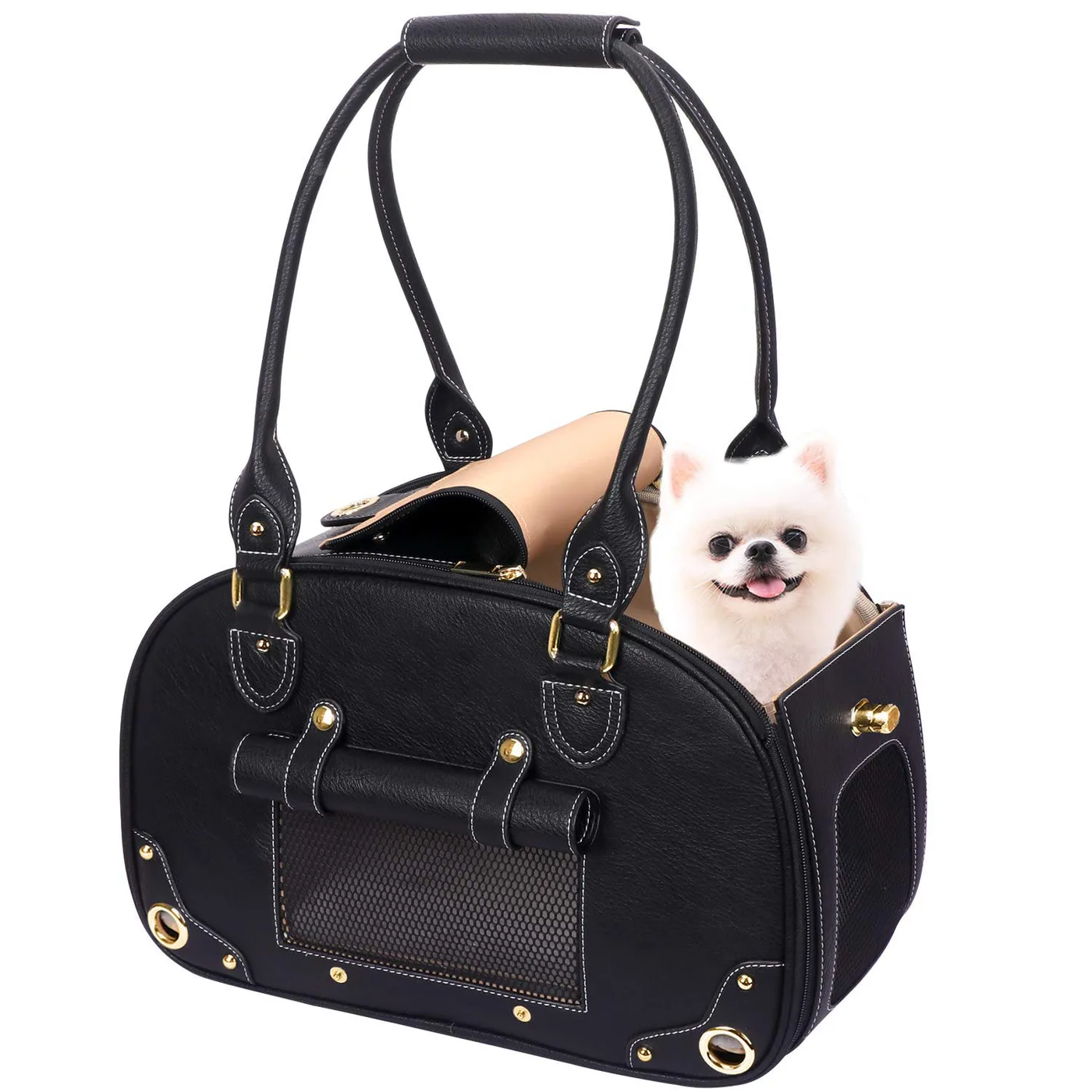 D-Ring Attachment Point: A Custom Pet Carrier Hardwa - detail view supplied by QUANZHOU JUNYUAN BAGS