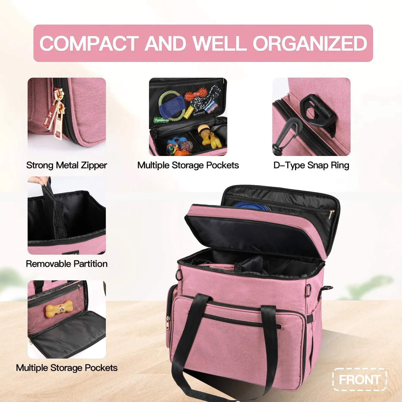 Weekend Shape Pet Carrier: Overnight Bag Design - detail view supplied by QUANZHOU JUNYUAN BAGS